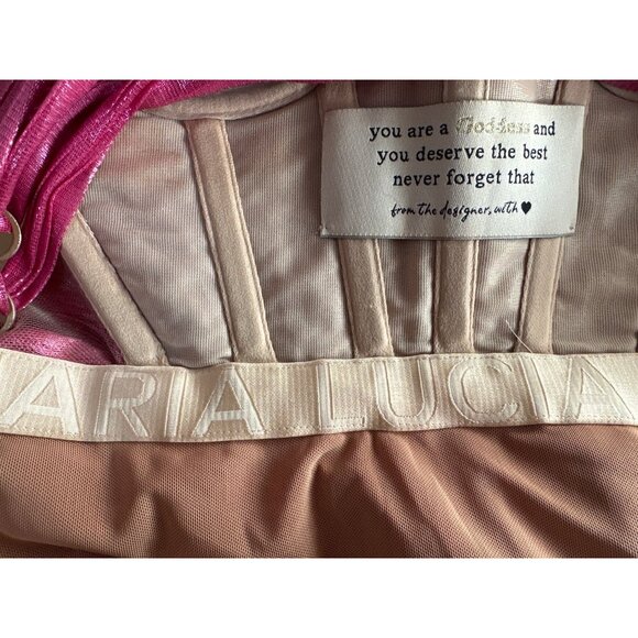 Maria Lucia Hohan Caly Gown in Raspberry 36/4 New Womens Maxi Dress - Picture 12 of 13